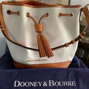 Dooney & Bourke Drawstring Bucket Bag. 3 slight marks on bag and pictured. Mint.